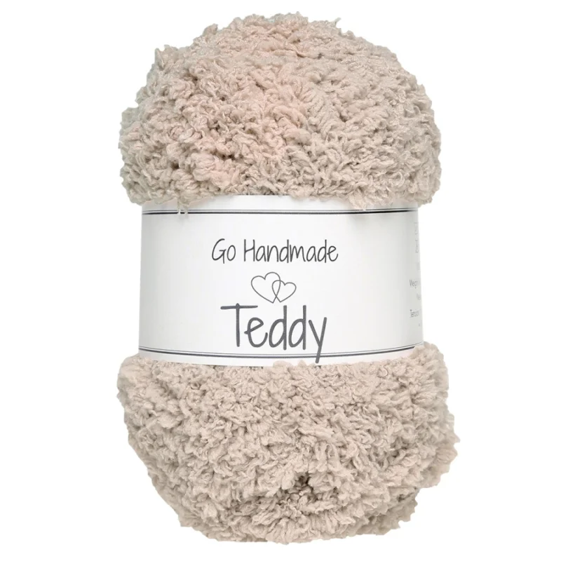 Teddy garn 50 g Light Brown 17485 Go Handmade Nyhet