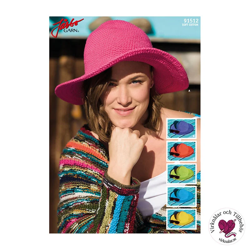 Erbjudandepris Köpmönster Virka Sommarhatt Soft Cotton 91512 Pappersmönster