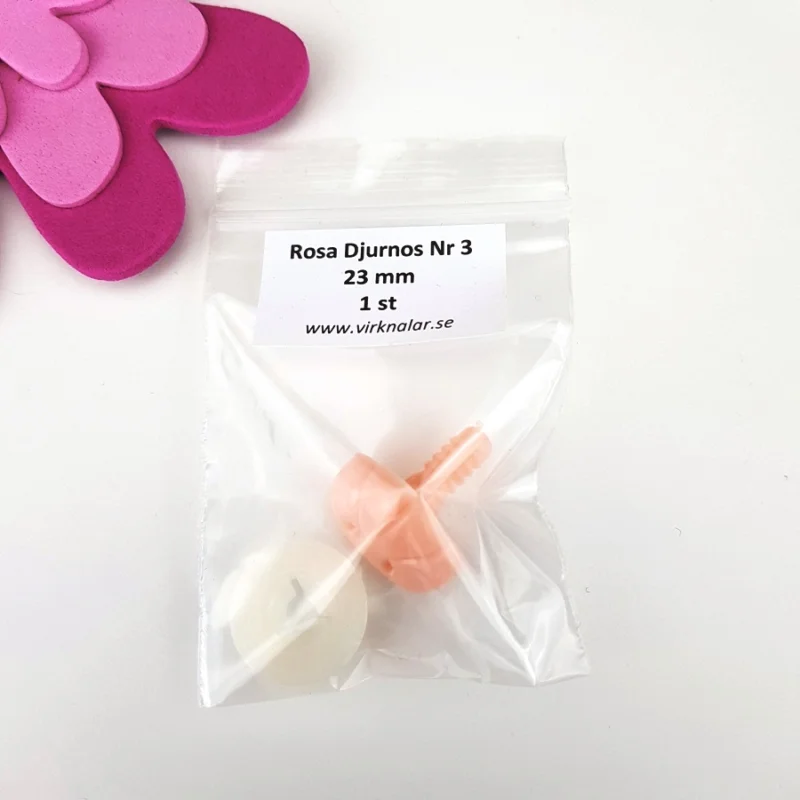 Rabatter SäkerhetsnosarDjurnos Rosa 24 mm 1 stNr 3