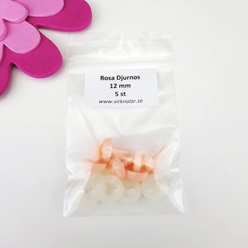 Expressleverans SäkerhetsnosarDjurnos Rosa 12 mm 5 st Nr 3
