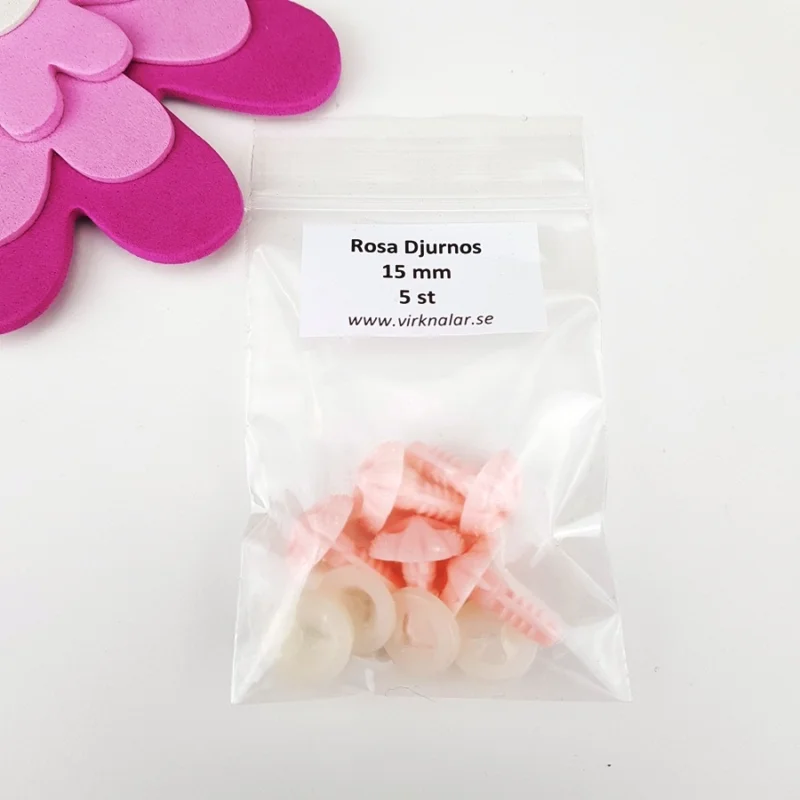 Handla nu SäkerhetsnosarDjurnos Rosa 15 mm5 st Nr 3