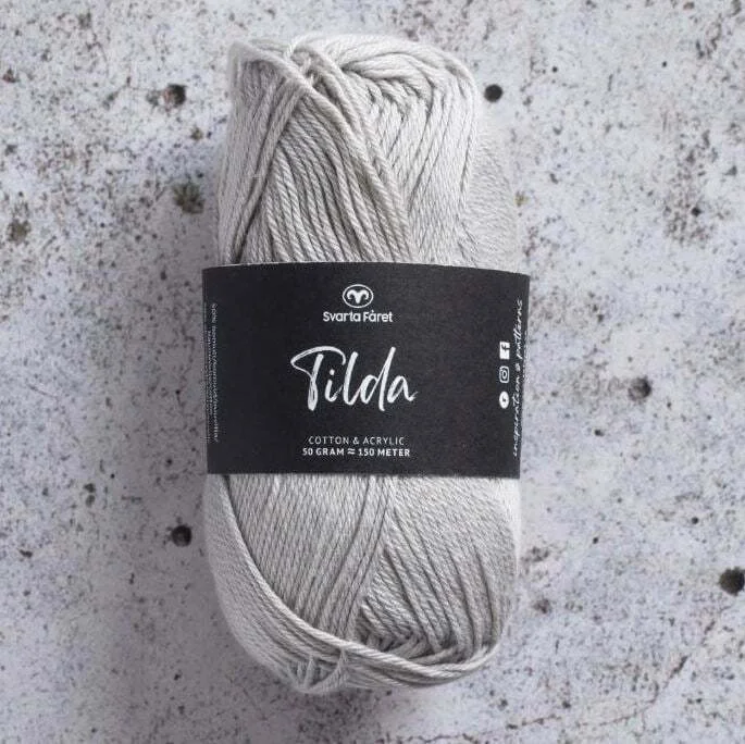 Säker betalning Tilda garn 50 g Svarta Fåret Ljusgrå Nr 12
