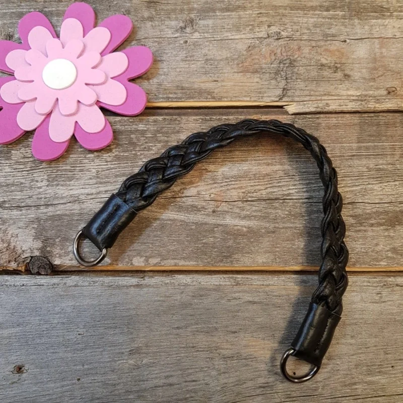 Väskhandtag Flätad Svart 30 cm 1 par Rabatter