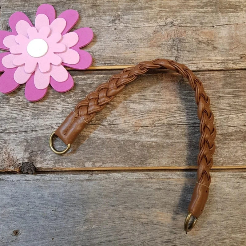 Handla nu Väskhandtag Flätad Chokladbrun 30 cm 1 par