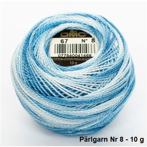 Virkgarn Dmc Cotton Perle Nr 8 Pärlgarn 10 g Ljusblåmelerad 67 Lägg i varukorgen