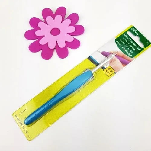 Sista chansen Clover Amour Ergonomisk virknål 4,5 mm