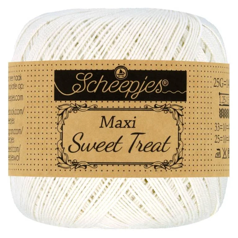 Virkgarn Maxi Sweet Treat 25 g Bridal White 105 Erbjudande