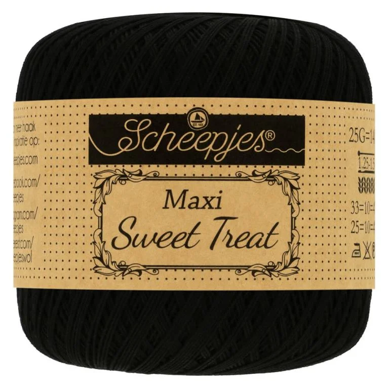 Kampanj Virkgarn Maxi Sweet Treat 25g Jet Black 110