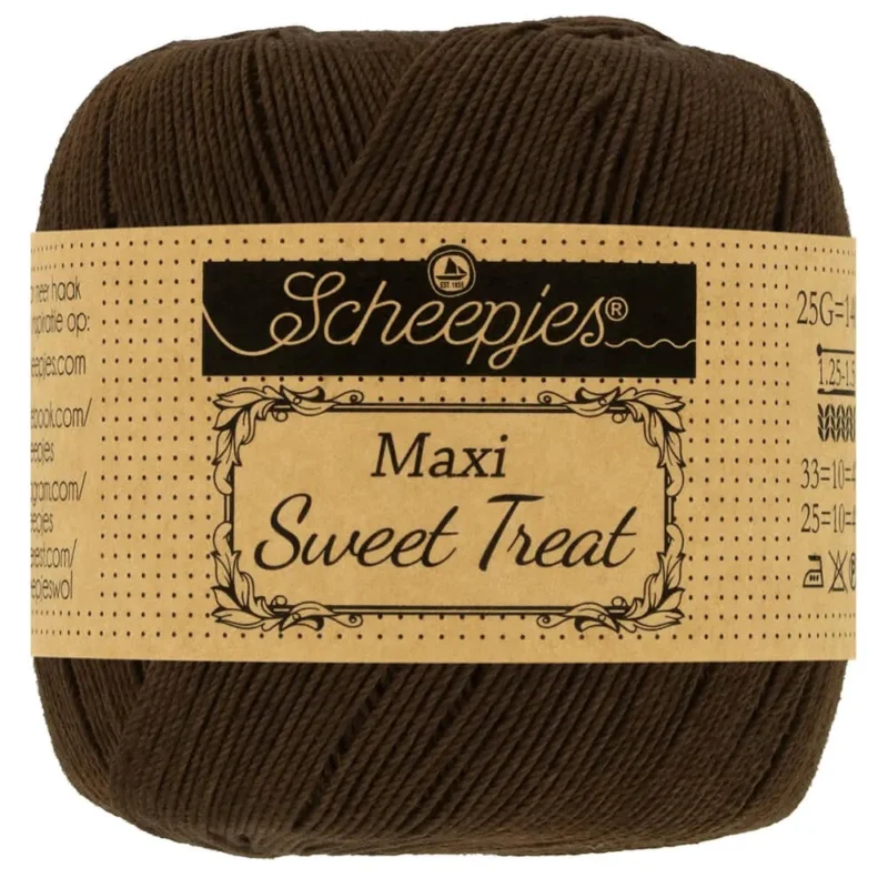 Virkgarn Maxi Sweet Treat 25 g Black Coffee 162 Rabatter