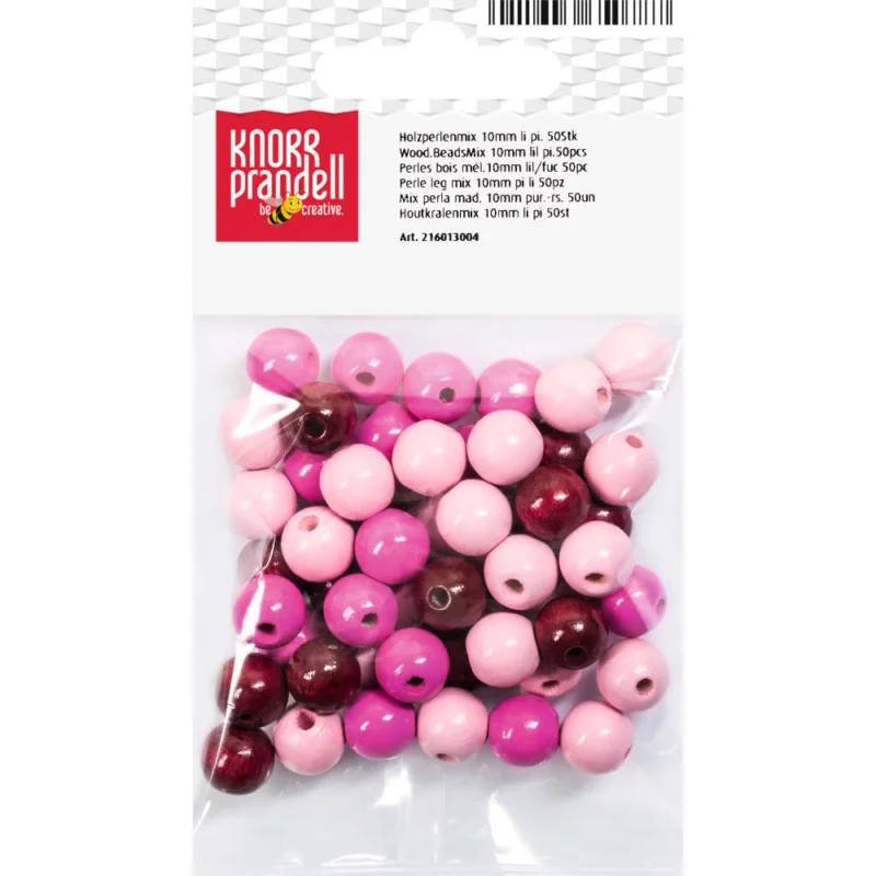 Rabatt Träpärlor 10 mm Knorr Prandell Rosamix