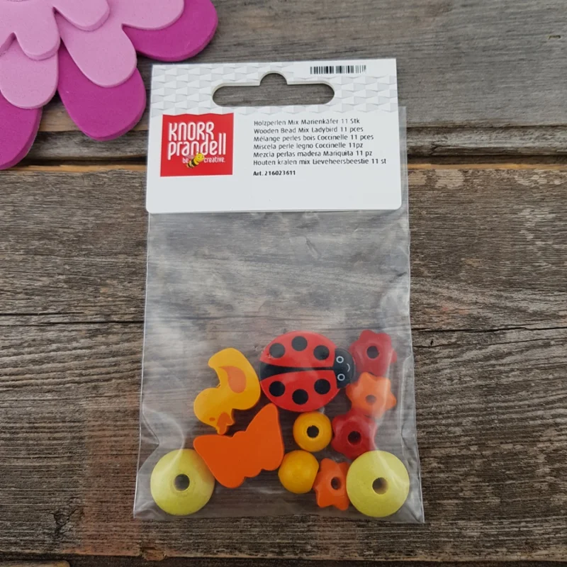 I lager Träpärlormix Nyckelpiga m FjärilKnorr Prandell