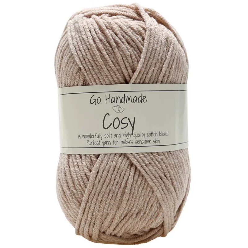 Cosy garn 50 g Go Handmade Pastel Brown 17463 Fynd