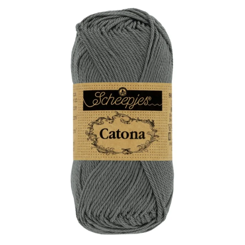 Endast idag Catona garn Scheepjes Anthracite Mörkgrå 50 g 501