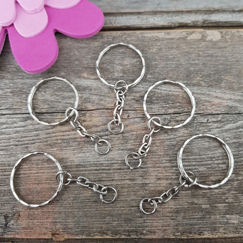Extra rabatt Nyckelringar Silver m kedja Storpack50 st
