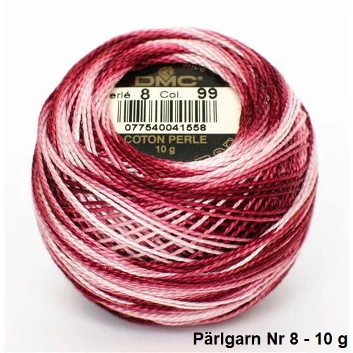 Virkgarn Dmc Cotton Perle Nr 8 Pärlgarn 10 g Rödmelerad 99 Extra rabatt