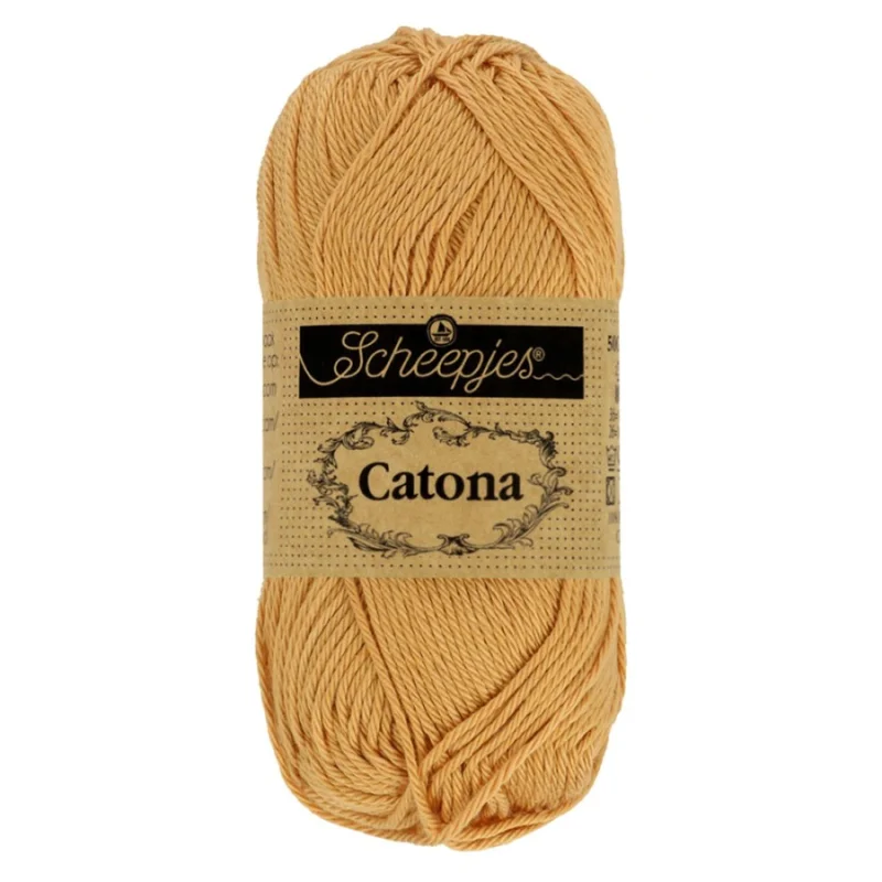 Catona garn Scheepjes Topaz Guldig 50 g 179 Begränsat antal