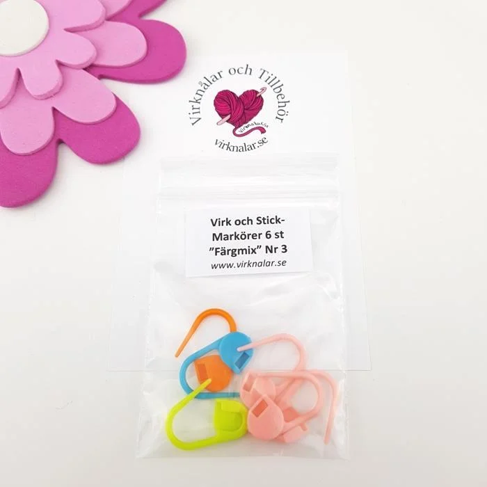 Begränsat erbjudande Stickmarkörer plast 6 stFärgmix Nr3