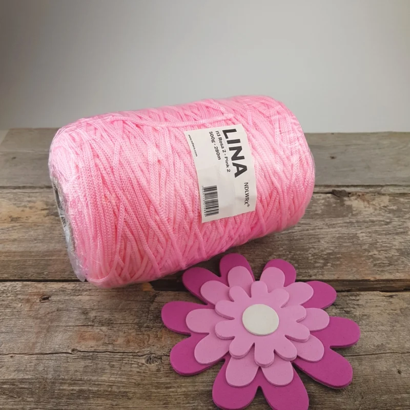 Lina Väskgarn Ljusare Rosa nr 113 Stor Kona 500 g Sista chansen