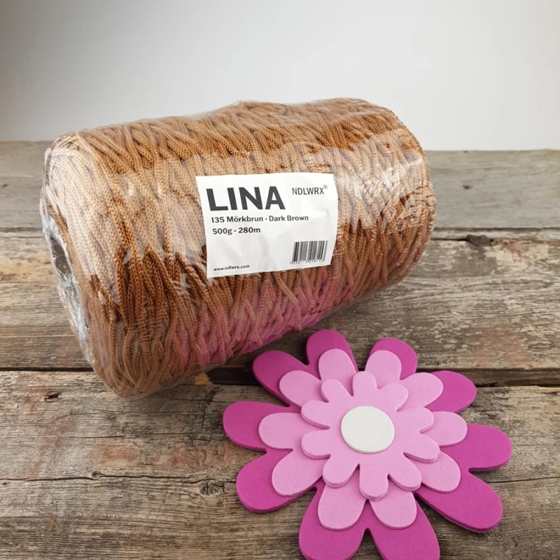risnedsättning Lina Väskgarn Brun Ginger Gold 135 Stor Kona 500 g