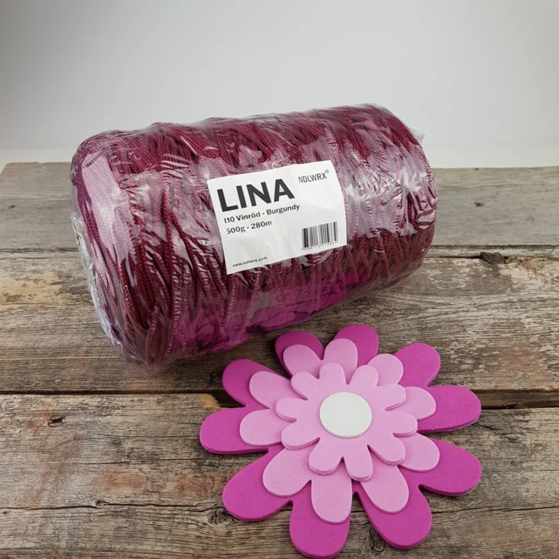 Lägg i varukorgen Lina Väskgarn Vinröd nr 110 Stor Kona 500 g