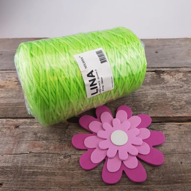 Handla nu Lina Väskgarn Limegrön nr 133 Stor Kona 500 g
