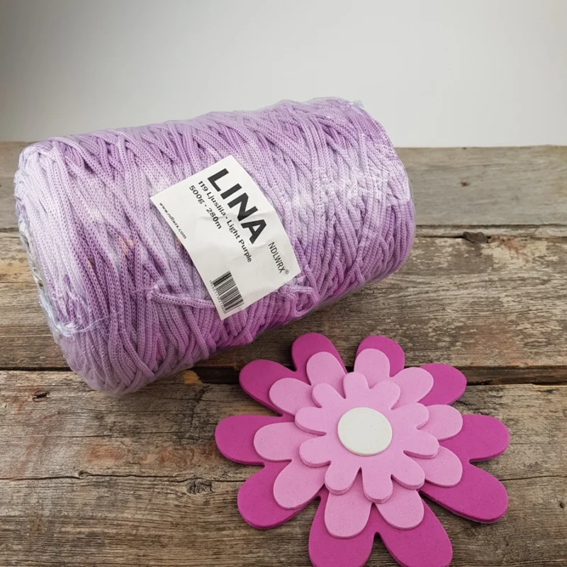 Lina Väskgarn Ljuslila nr 119 Stor Kona 500 g Utförsäljning