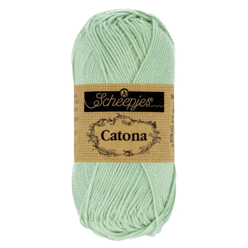 Catona garn Scheepjes Silver Green 50 g nr 402 Populär