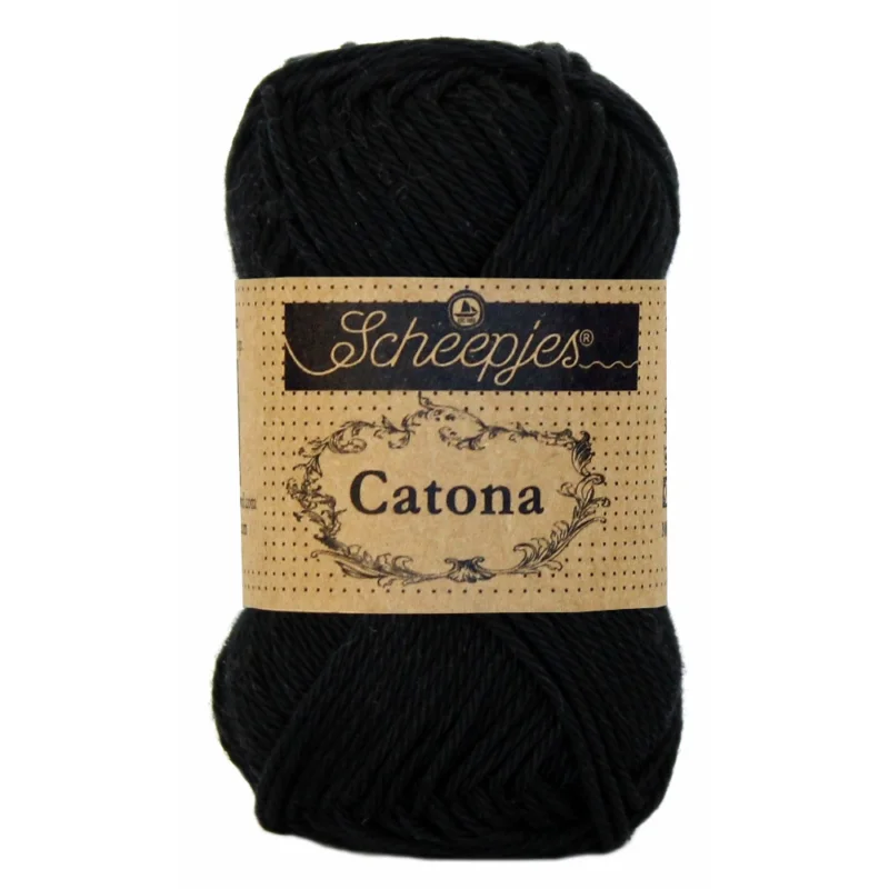 Utförsäljning Catona Scheepjes Svart Jet Black 110 – Stora 100g