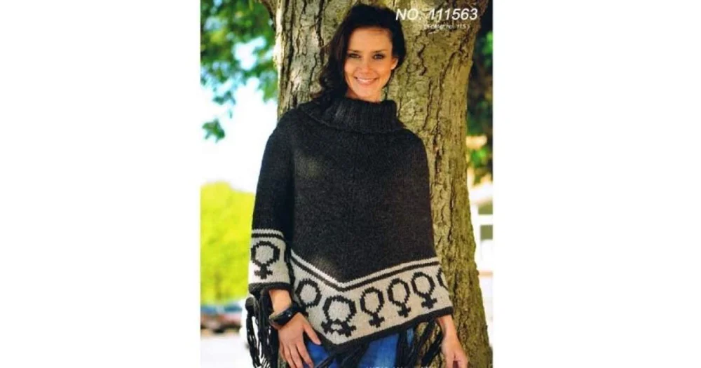 Mönster 111563 poncho Rea