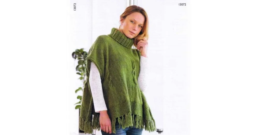 Beställ nu Mönster 13072 poncho i Ecoull