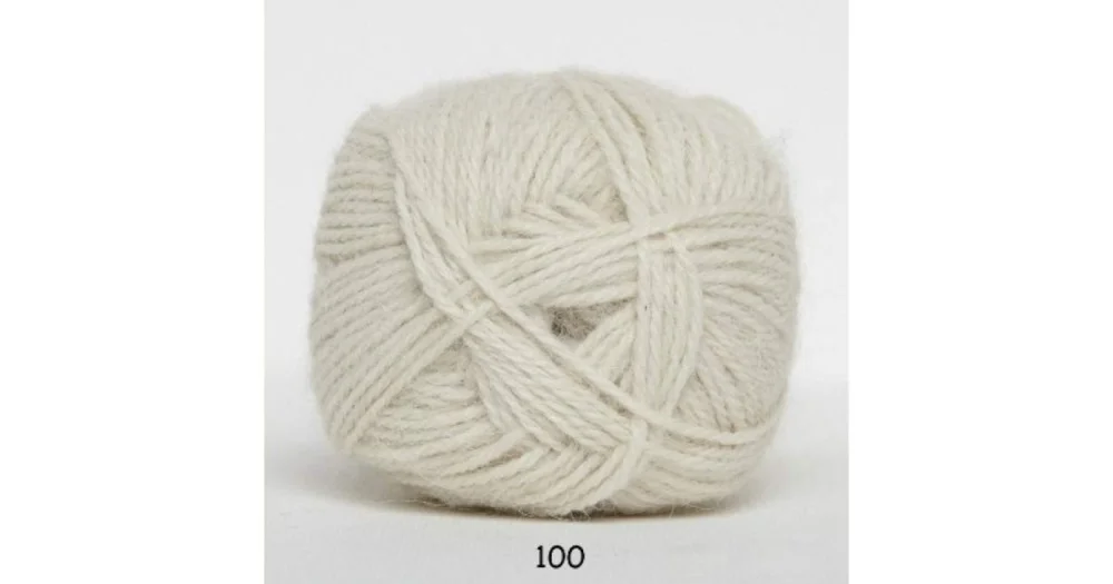 Hjerte Alpaca 0100 naturvit Nyhet