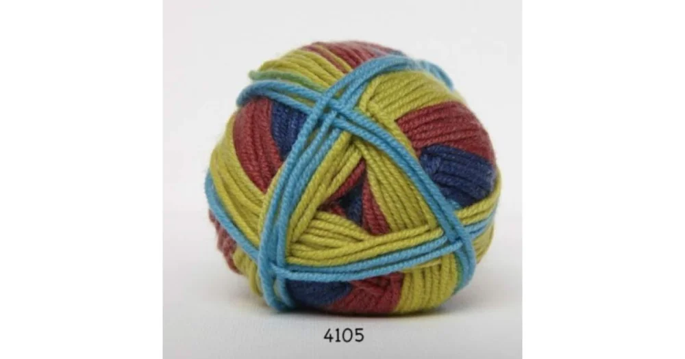 Nedsatt pris Extrafine Merino 120 4105 oliv/blå/röd
