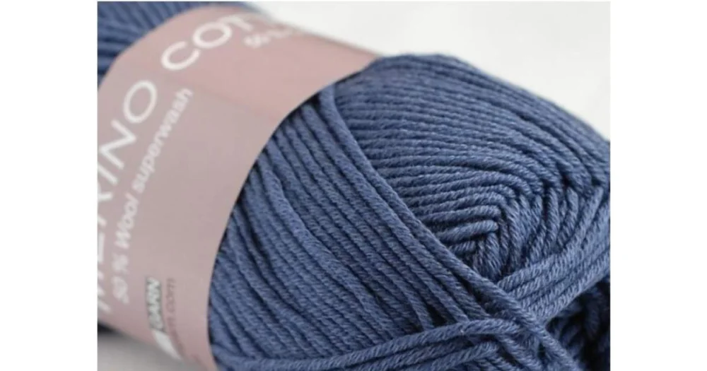 Merino Cotton 2163 jeansblå Outlet