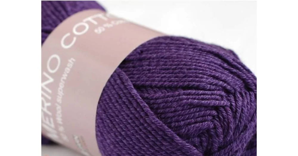 Merino Cotton 1800 mörklila Begränsad tid