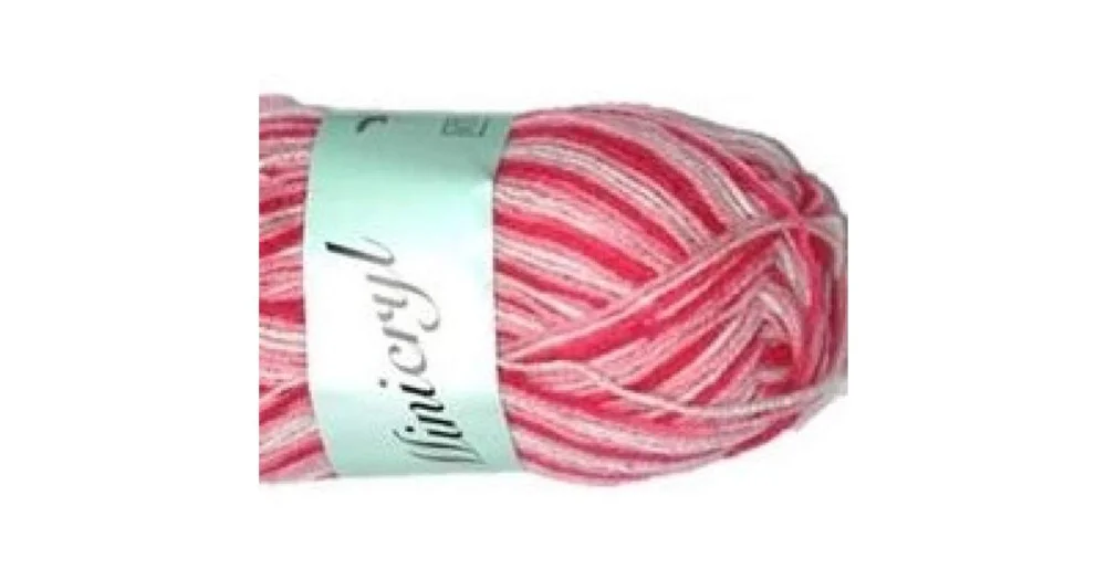 Minicryl print 27907 cerise/rosa/vit Erbjudandepris