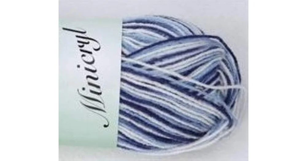 Populärt val Minicryl print 27906 blåvit