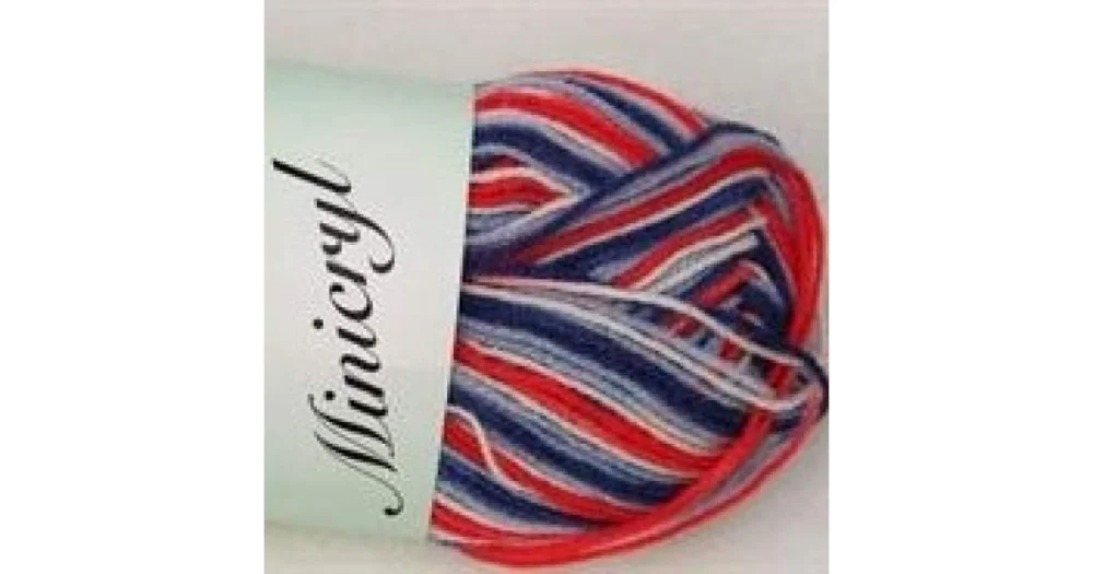 Minicryl print 27903 röd/blå/vit Outlet