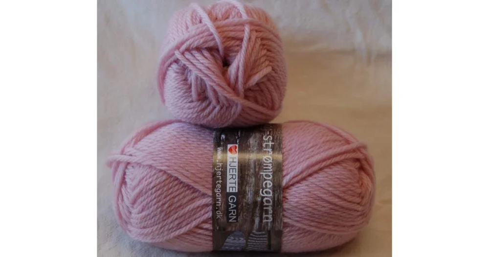 Nyhet Ragg strømpegarn 6995 ljusrosa