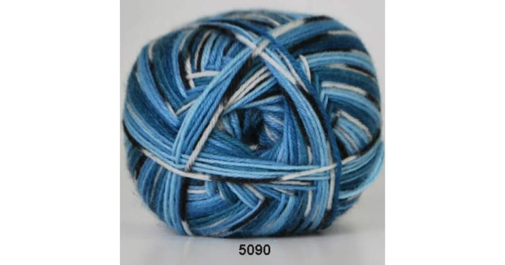 Nedsatt pris Aloe Sockwool 5090 blå print