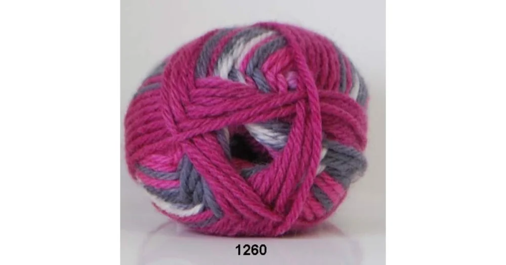 Ragg strømpegarn 1260 cerisgrå Kundfavorit