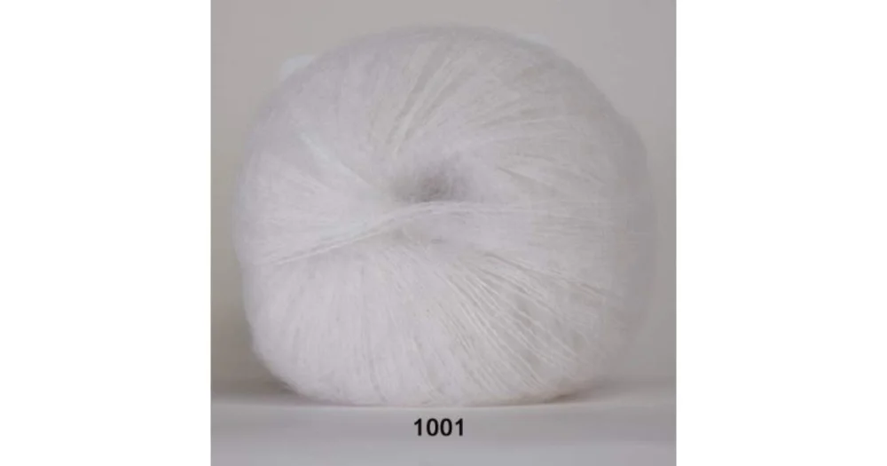 Begränsat antal Silk Kid Mohair 1001 vit