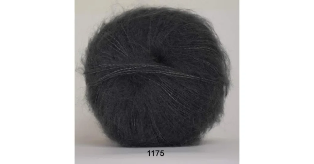 Trygg betalning Silk Kid Mohair 1175 mörkgrå
