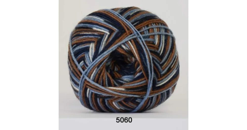 Aloe Sockwool 5060 blåbrun print Outlet