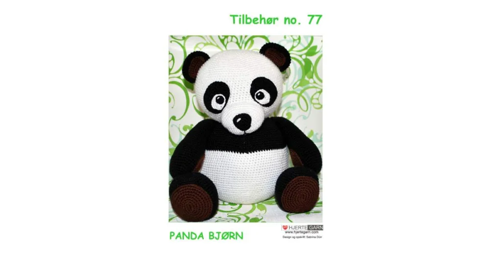 Tillbehör nr 77 virkmöster panda Fri frakt