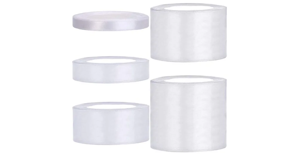 Satinband rulle 01 vit Sista chansen