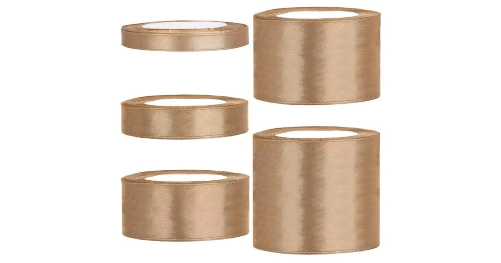 Satinband rulle 03 gulbeige Sänkt pris