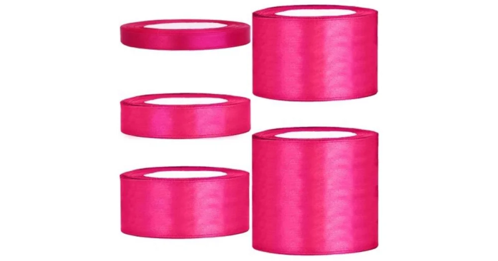 Satinband rulle 55 rosa Handla nu