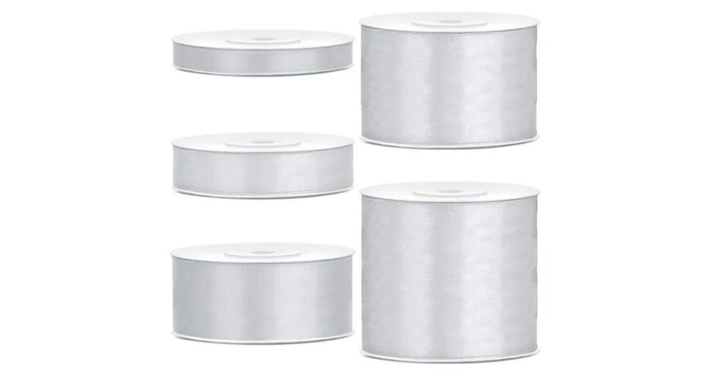 Fri frakt Satinband rulle 02 naturvit