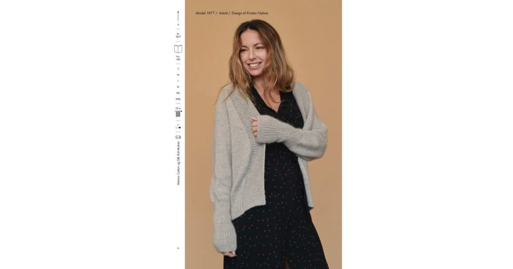Trygg betalning 1877 Cardigan i Merino cotton & Silk kid mohair