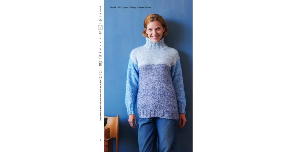 1851 tröja med hög hals i Merino cotton & Silk kid mohair Erbjudande